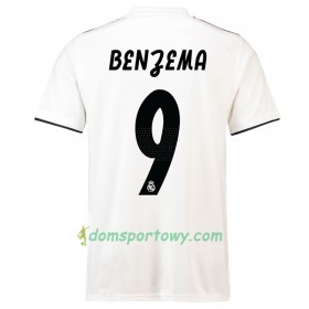 Koszulka Real Madryt Benzema 9 Domowe Koszulki Piłkarskie 2018-2019 Krótki Rękaw